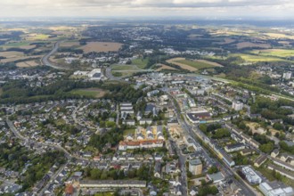 Aerial view, construction site new development area Zur Sonnenblume, Hardenberger Straße, Velbert,