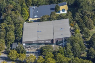Aerial view, ice rink Unna, swimming rink Unna, Unna, Ruhr area, North Rhine-Westphalia, Germany,