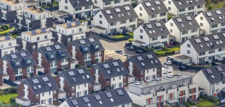 Aerial view, Winkelstraße housing estate, Oberstadt, Velbert, Ruhr area, North Rhine-Westphalia,