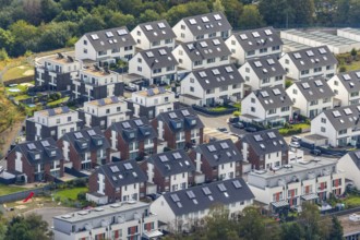 Aerial view, Winkelstraße housing estate, Oberstadt, Velbert, Ruhr area, North Rhine-Westphalia,