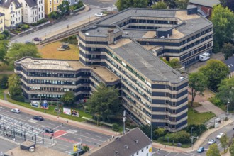Aerial view, district court, tax office, Velbert, Ruhr area, North Rhine-Westphalia, Germany,