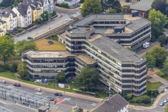 Aerial view, district court, tax office, Velbert, Ruhr area, North Rhine-Westphalia, Germany,