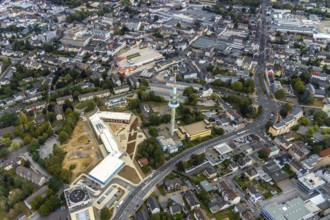 Aerial photo, construction site, Kastanienallee development area, Kastanienallee primary school,
