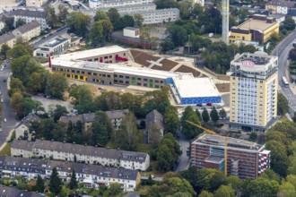 Aerial view, construction site, Kastanienallee development area, Kastanienallee primary school, BKS