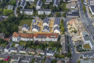 Aerial view, construction site new development area Zur Sonnenblume, Hardenberger Straße, Velbert,
