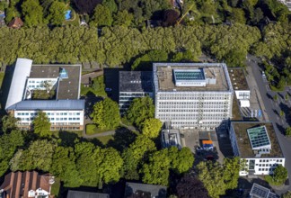 Aerial photograph, Unna district administration, Unna district health and environmental authority,
