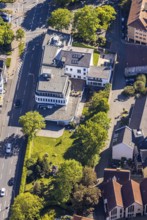 Aerial photo, Hellweger Anzeiger and Westfälische Rundschau, waterway, Unna, Ruhr area, North