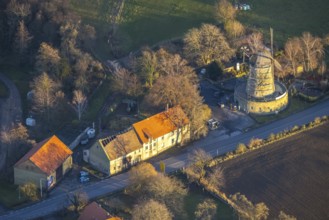 Aerial view, renovation of Die Mühle, gastronomy Ristorante Il Mulino Da Vito e Rosa, Neheimer