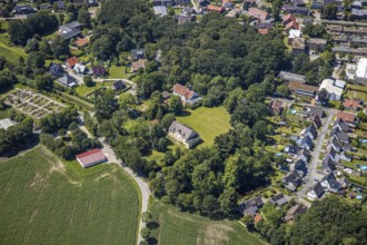 Aerial view, Bispinghof, uses the Westfälische Wilhelms-Universität, Nordwalde, Münsterland, North