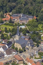 Aerial view, St. Dionysius Catholic Church, Kirchstraße, St. Franziskus-Haus, Pröbstingstraße,