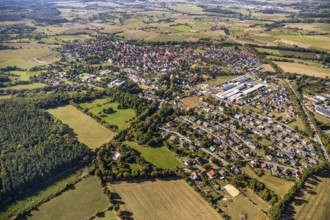 Aerial view, local view, Nieheim, Ostwestfalen-Lippe, OWL, North Rhine-Westphalia, Germany, DE,