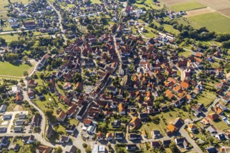 Aerial view, local view, Nieheim, Ostwestfalen-Lippe, OWL, North Rhine-Westphalia, Germany, DE,