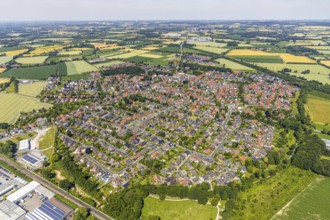 Aerial view, aerial view Appelhülsen, Nottuln, Münsterland, North Rhine-Westphalia, Germany, DE,