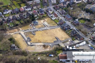 Aerial view, new development area Lilienthalstraße, Nürnberger Straße, Osterfeld, Oberhausen, Ruhr