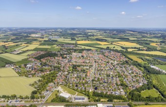Aerial view, aerial view Appelhülsen, Nottuln, Münsterland, North Rhine-Westphalia, Germany, DE,