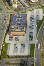 Aerial view, engelbert strauß workwearstore, Oberhausen, Ruhr area, North Rhine-Westphalia,