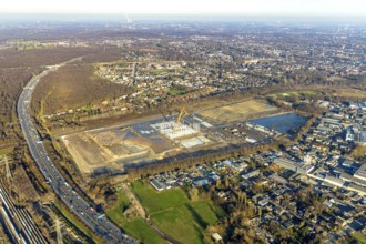 Aerial view, Logport V, Weierheide Waldteichstraße, retail chain Edeka Rhein-Ruhr, new central