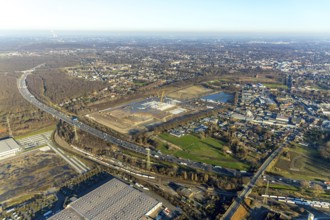 Aerial view, Logport V, Weierheide Waldteichstraße, retail chain Edeka Rhein-Ruhr, new central