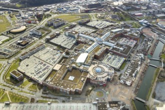 Aerial view, Centro shopping centre, Oberhausen, Ruhr area, North Rhine-Westphalia, Germany, DE,