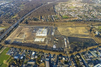 Aerial view, Logport V, Weierheide Waldteichstraße, retail chain Edeka Rhein-Ruhr, new central