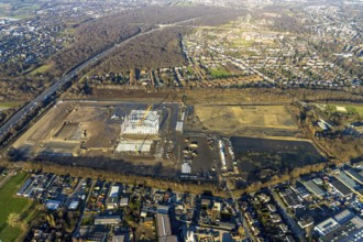 Aerial view, Logport V, Weierheide Waldteichstraße, retail chain Edeka Rhein-Ruhr, new central