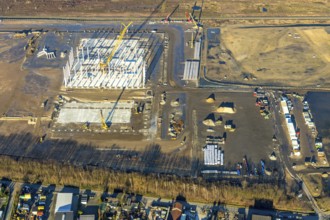 Aerial view, Logport V, Weierheide Waldteichstraße, retail chain Edeka Rhein-Ruhr, new central