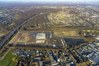 Aerial view, Logport V, Weierheide Waldteichstraße, retail chain Edeka Rhein-Ruhr, new central