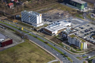 Aerial view, Hotel Super 8 by Wyndham Oberhausen, XIAO Restaurant, The ASH - Oberhausen, B&B Hotel