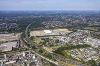 Aerial view, Oberhausen, Logport V, Duisport, Waldteichstraße industrial estate,