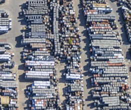 Aerial view, Basamentwerke Böcke GmbH, concrete plant, concrete blocks, concrete blocks, Sterkrade,