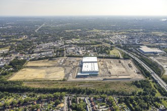 Aerial view, Oberhausen, Logport V, Duisport, Waldteichstraße industrial estate,