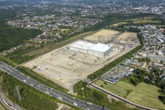 Aerial view, Oberhausen, Logport V, Duisport, Waldteichstraße industrial estate,