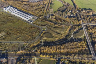 Aerial view, Landgard Cash & Carry, Borbeck, Oberhausen, Ruhr area, North Rhine-Westphalia,
