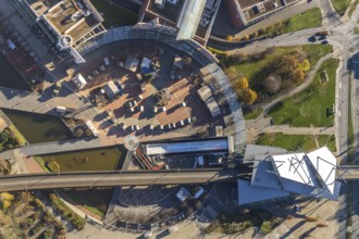 Aerial view, Platz der Guten Hoffnung, CentrO area, Borbeck, Oberhausen, Ruhr area, North