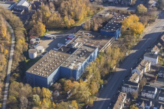 Aerial view, construction site Hilti Deutschland Logistik, Borbeck, Oberhausen, Ruhr area, North