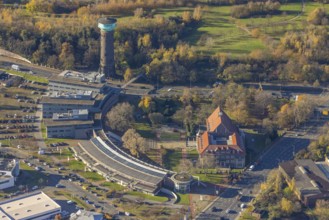 Aerial view, TZU Technology Centre for Environmental Protection Management, RWW Water Tower,