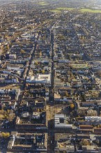 Aerial view, Catholic Church at Altmarkt, Altmarkt, city centre, Oberhausen, Ruhr area, North
