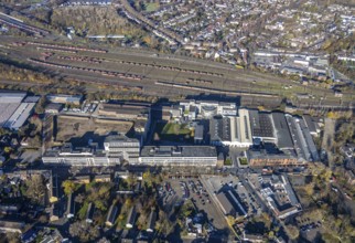 Aerial view, Quartier231 BusinessPark, Lirich, Oberhausen, Ruhr area, North Rhine-Westphalia,