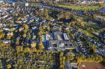 Aerial view, school centre, Städt. Gymnasium Broich, Städt. Realschule Broich, Broich - Ost,
