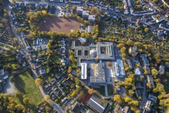 Aerial view, school centre, Städt. Gymnasium Broich, Städt. Realschule Broich, Broich - Ost,