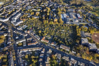 Aerial view, school centre, Städt. Gymnasium Broich, Städt. Realschule Broich, KGV Heisterbusch,