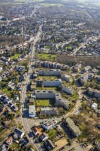Aerial view, residential complex Strippchens Hof, condominiums, rental flats, Linksruhr, Mülheim an