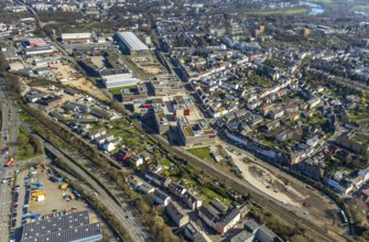 Aerial photo, Campus Mühlheim, MH Hochschule Ruhr West, Linksruhr, Mülheim an der Ruhr, Ruhr area,