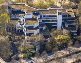 Aerial photography, Heinrich-Thöne-Volkshochschule an der bergstraße, Linksruhr, Mülheim an der