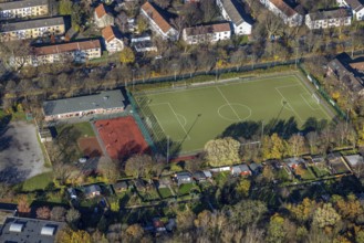 Aerial photo, sports field PSV Oberhausen, Tackenberg, Oberhausen, Ruhr area, North