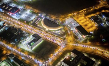 Aerial view, Centro shopping centre, Oberhausen-Neue Mitte, arcade, play station, CentrO-Promenade,