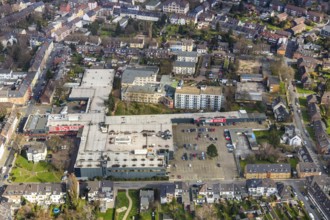 Aerial view, XXXLutz furniture store, Astrid-Lindgren-Schule, Oberhausen, Ruhr area, North