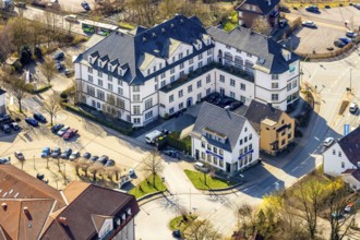 Aerial photo, Sunderland Hotel, Sundern, Sauerland, North Rhine-Westphalia, Germany, DE, Europe,