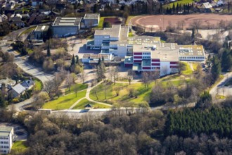 Aerial view, school centre Sundern, Städtisches Gymnasium Sundern, Gemeinschaftshauptschule