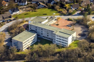 Aerial photo, Realschule Sundern, Sundern, Sauerland, North Rhine-Westphalia, Germany, DE, Europe,